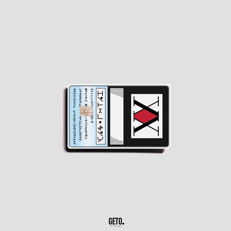 การ์ด GUTO HUNTER X HUNTER SKIN CARD ATM สติ๊กเกอร์สําหรับ DEBIT CARD HUNTER X LICENSE SKIN ATM CARD