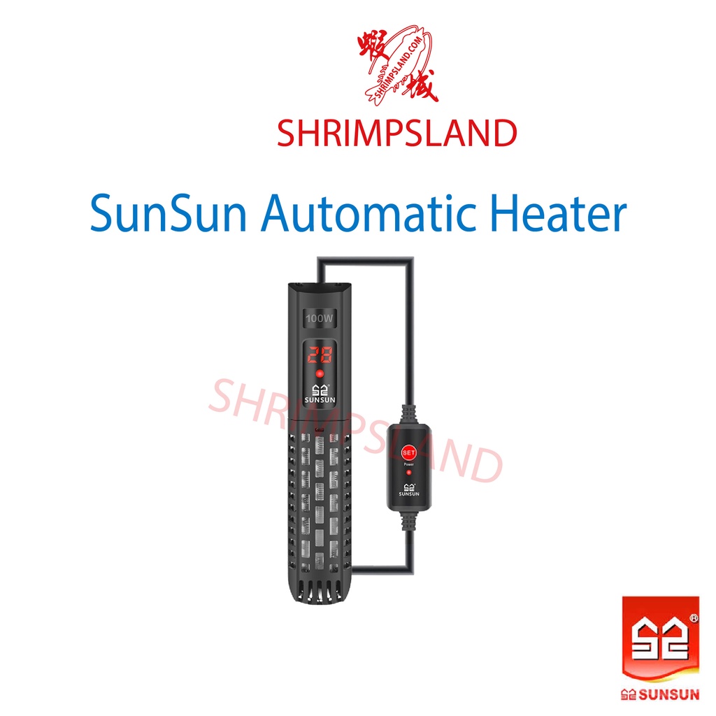 [SHRIMPSLAND] Aquarium SunSun เครื่องทําความร้อนดิจิตอลควบคุมอุณหภูมิ GR-50C GR-100B GR-200C GR-300B