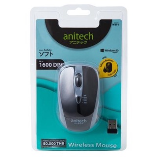 เมาส์ไร้สาย Anitech W214  Wireless กดเสียงเงียบ