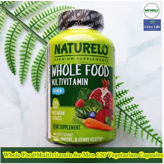 วิตามินและแร่ธาตุจากพืช สำหรับผู้ชาย Whole Food Multivitamin for Men 120 Vegetarian Capsules - NATURELO