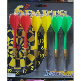 ลูกดอกปาเป้าปลายแหลม  Darts มี 6 ดอก ในแพค คละสี ขนาดยาว 11 ซม. ทนทาน แข็งแรง พร้อมส่ง