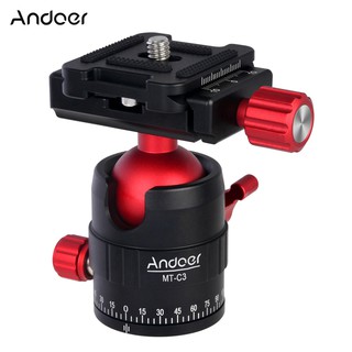 andoer mt - c 3 panoramic ขาตั้งกล้องอลูมิเนียมหมุนได้ 360 องศา