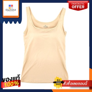 เสื้อกล้ามสตรีเสริมฟองน้ำสีเบจ :MPAD CAMISOLE TANK TOP BEIGE:M