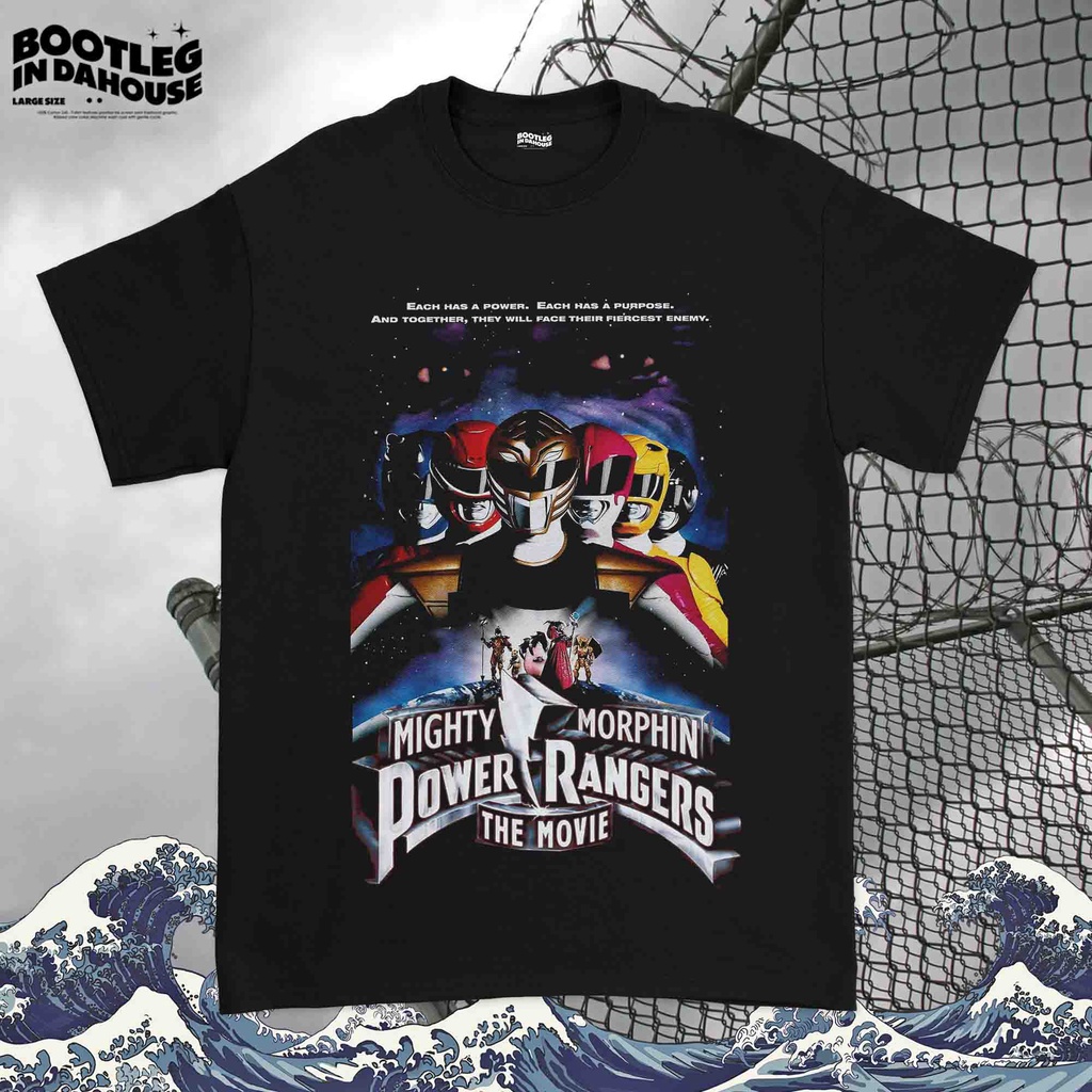 เสื้อยืดภาพยนตร์ Power Rangers mighty morphin | เสื้อฟิล์ม Power Rangers