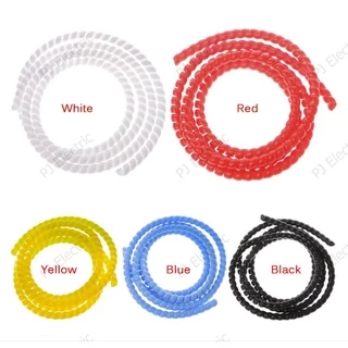 ไส้ไก่เก็บสายไฟ ปลอกเก็บสายไฟ ท่อเกลียวเก็บสายไฟ Spiral Wire Organizer Wrap ขนาด 10 หรือ14 มิลลิเมตร ความยาว 1 เมตร