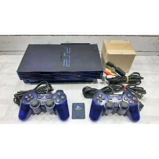 เครื่อง PS2 Limited Midnight Blue Console เล่นแผ่นก๊อปไม่ได้ เล่นแผ่นแท้เท่านั้น แถมให้10แผ่น PS 2 เพลย์สอง