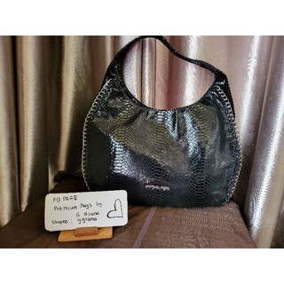 [Used] MICHAEL KORSChelsea Black Python Style Hobo Bag