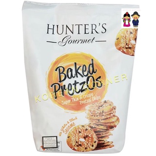 ขนมปังอบกรอบ งาขาว งาดำ เจ มังสวิรัติ ไม่ใส่ผงชูรส Hunters Baked Snacked Sesame Vegan นำเข้าจาก UAE