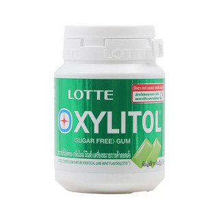ลอตเต้ไซลิทอลหมากฝรั่งรสไลม์มิ้นท์ 58กรัม Lotte Xylitol Creme Lime Mint Flavor 58g.