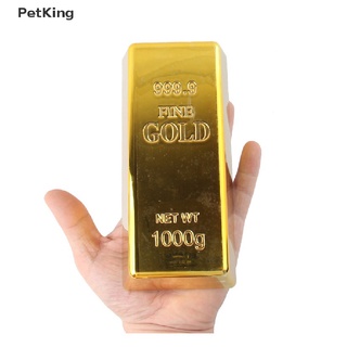 PetKing☀ Fake Gold Bar Plastic Golden Paperweight Home Decor Bullion Bar Simulation .