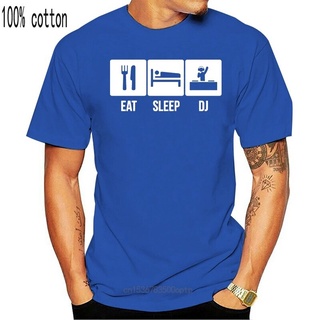 ขายดี เสื้อยืด พิมพ์ลาย EAT SLEEP DJ PRINTED MENS DEEJAY CLUB HOUSE MUSIC EDM RAVE FUNNY GIFT OKdiip71LOffam03 สําหรับผู