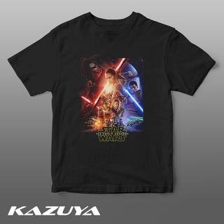 เสื้อยืดครอปเสื้อยืด พิมพ์ลายภาพยนตร์ Kazuya TM-0040 STAR WARS THE FORCE AWAKENSS-5XL