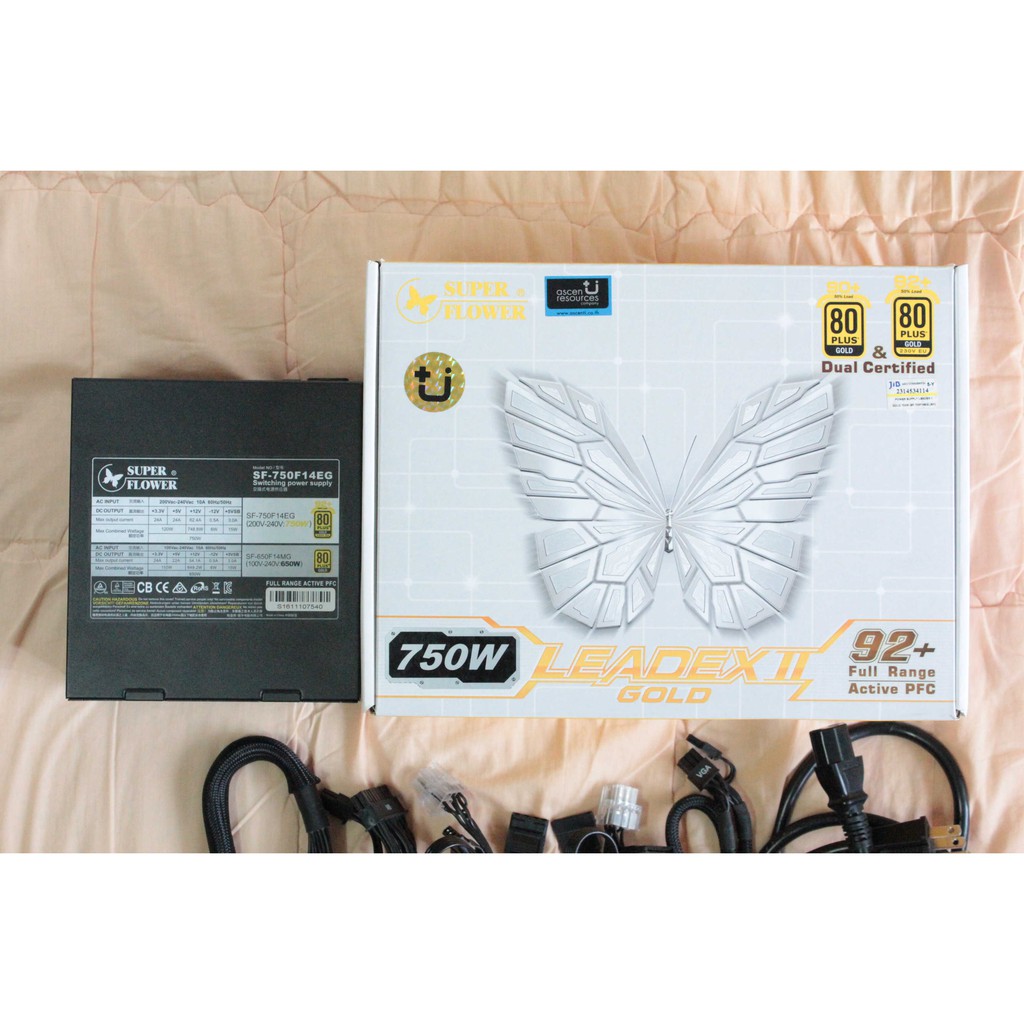 Super Flower LEADEX II GOLD 750W PSU 80PLUS Gold 100% Full Modular ATX ดำ