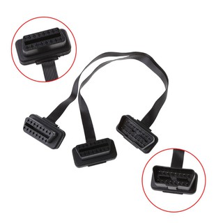 สายเคเบิ้ล16 Pin Obd 2 Male To Double Female อะแดปเตอร์เชื่อมต่อ Y