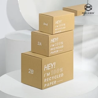 กล่อง ECO BOX (Size 2A) - 20 ใบ : กล่องพัสดุรักษ์โลกผลิตจากเยื่อไม้รีไซเคิล PICK A BOX