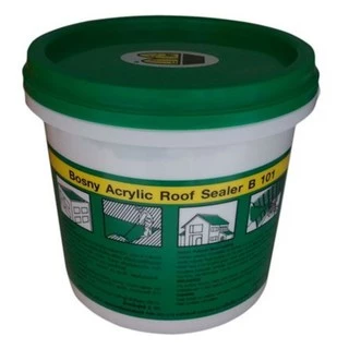 กาวอะครีลิคทาหลังคา Bosny Acrylic roof sealer B101 2 กก.ดาดฟ้า กันน้ำรั่ว-ซึม100% อุดรอยแตกร้าว ซีเมนต์กันซึม ปูนกันซึม