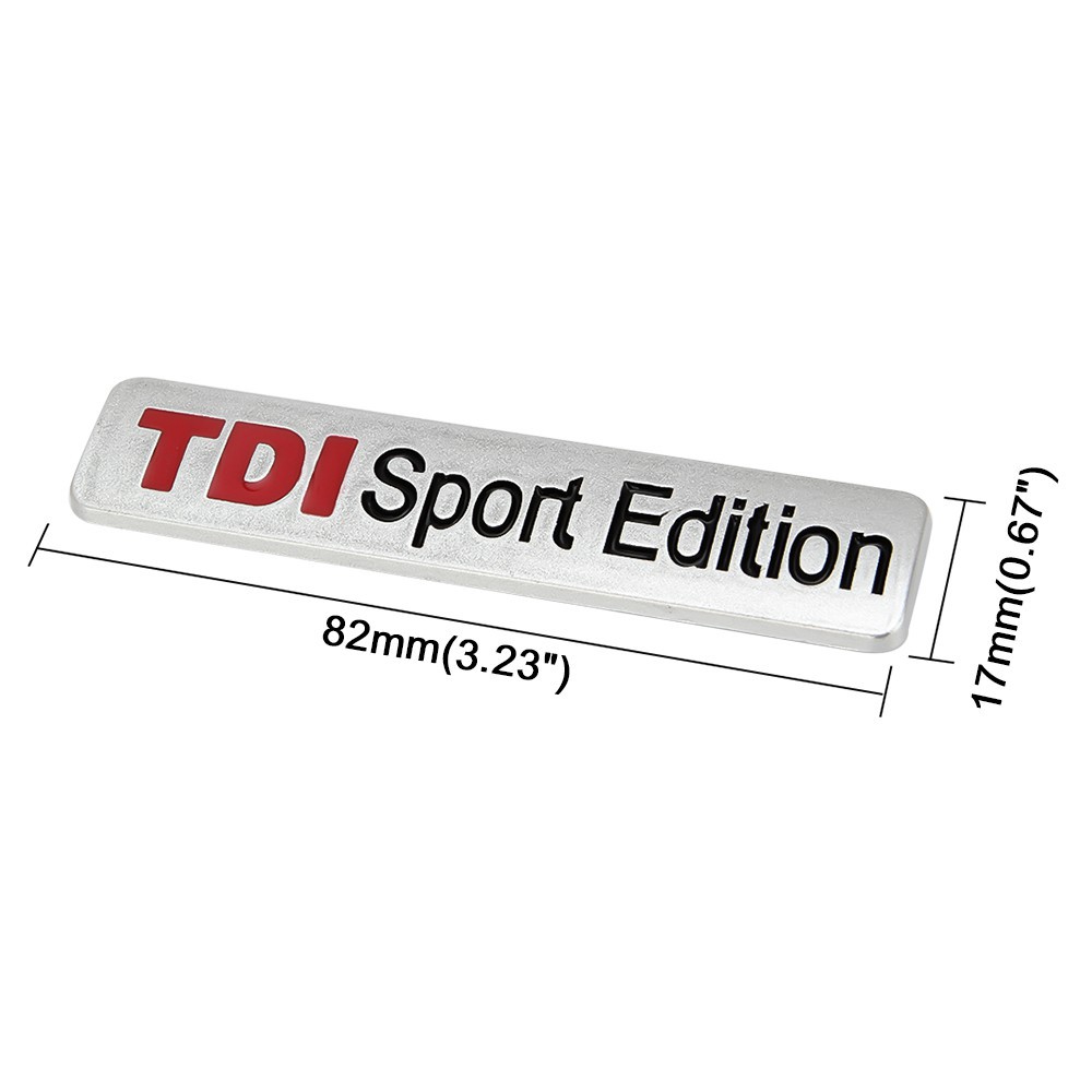 Senzeal 3D Metal TDI SPORT EDITION Car Badge Emblem Sticker Universal ...