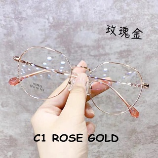 Anti Blue Light Glasses Korean Women Fashion Retro Metal Frame Round Eyewear Girl Transparent Computer Blocking Reading Glass