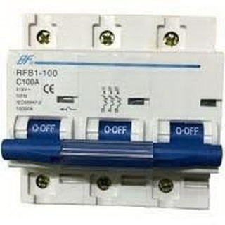 เบรกเกอร์ 100A 3เฟส RFB1-100 3P มินิเซอร์กิตเบรกเกอร์ C5 เกาะราง