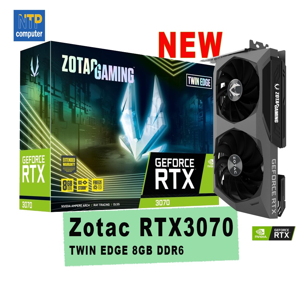 การ์ดจอ ZOTAC GAMING GeForce RTX 3070 Twin Edge ของใหม่