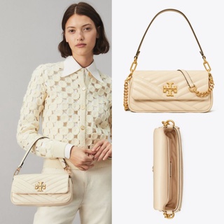 พรีฯ​ TORY BURCH KIRA CHEVRON SMALL FLAP SHOULDER BAG (old logo) /new cream.