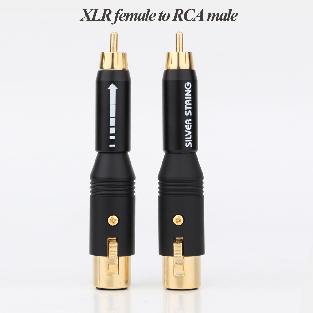 Preffair High Performacn audio RCA Male to XLR Female Gold Plated adapter Connector for Amplifier  2male 2 female