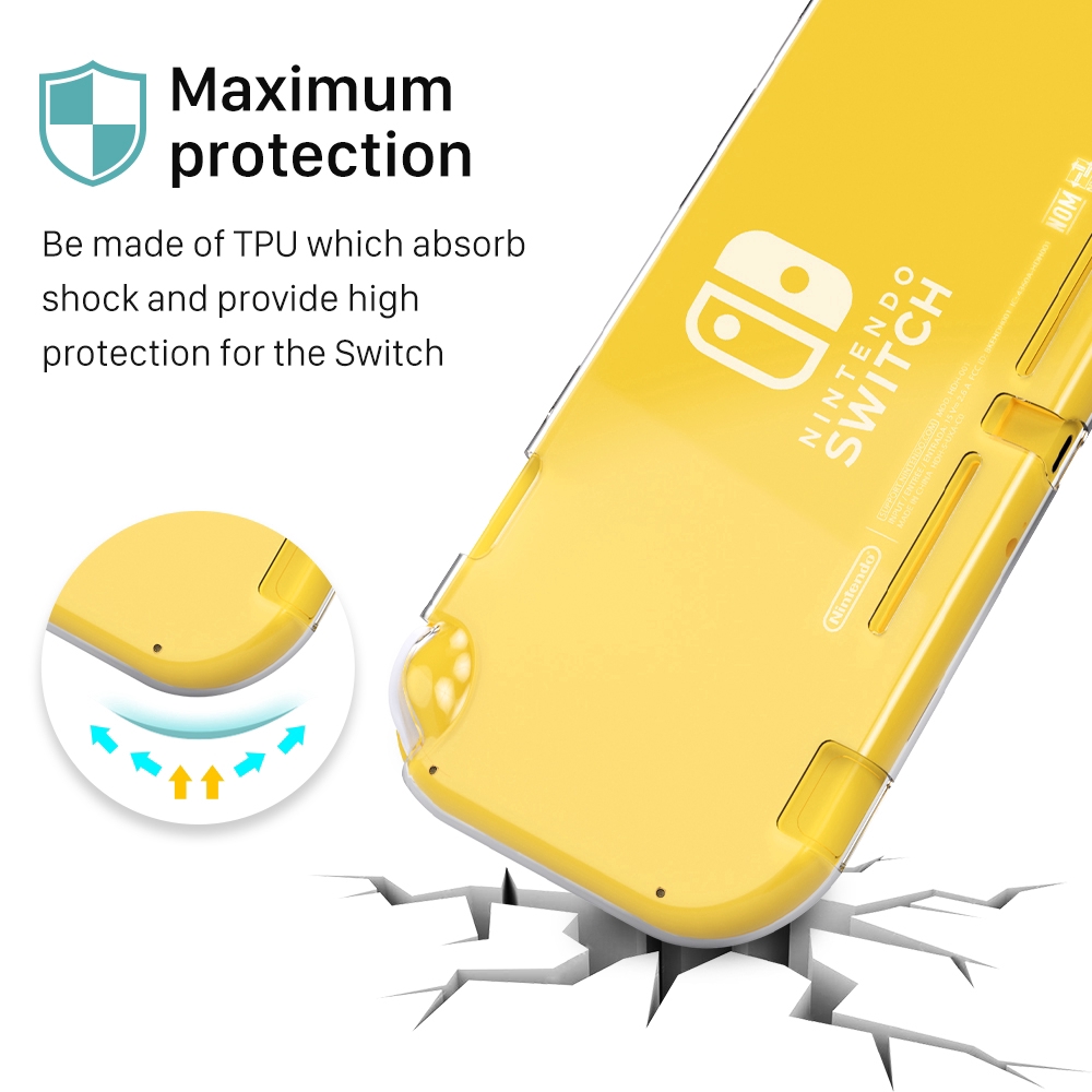 Nintendo Switch Lite TPU Protective Case Shell Soft Hand Grip ...