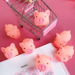 ของเล่นบีบสกุชชี่ตุ๊กตาสัตว์หมูน่ารักสําหรับเล่นคลายเครียด Kawaii Mochi