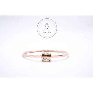 กุญแจมือ แหวนเงิน กำไลข้อมือแฟชั่น สร้อยข้อมือแฟชั่น เครื่องประดับ 24jewelry รุ่น TF006 สแตนเลสแท้ ไม่ลอกไม่ดำ