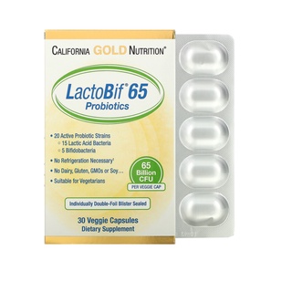 California Gold Nutrition LactoBif Probiotics 65 Billion CFU 30 Veggie Capsules