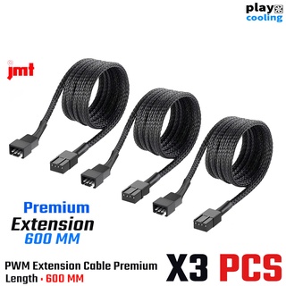 PWM Fan Hub Extension Cable 600mm PWM 4Pin one point to 4way Black (สายเเปลง PWM  สีดำ จัดส่งในไทย)