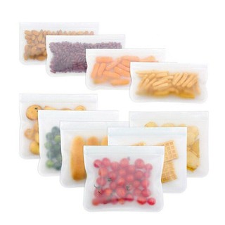 3/5Pcs Reusable Silicone Food Storage Bags Containers Leakproof Seal Sandwich Snack Lunch Food Fruit Fresh Bag