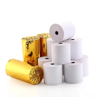 กระดาษความร้อน กระดาษใบเสร็จ Thermal Paper ขนาด 80x80mm 65gsm แพ็ค 50 ม้วน