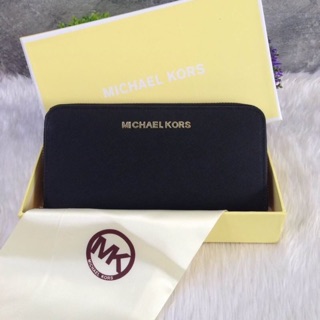 กระเป๋าสตางค์ michael kors แท้💯(black)