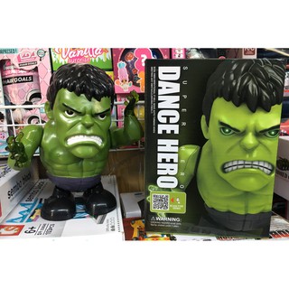 หุ่นฮัคเต้นได้ มีไฟ มีเสียง Hulk Hero Dance (รุ่นใส่รองเท้า)