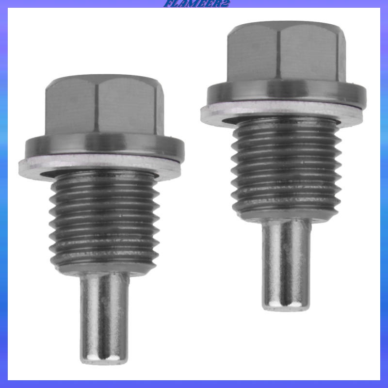[FLAMEER2] 2PCS M14x1.5 Anodized Engine Oil Drain Plug Screw Titanium