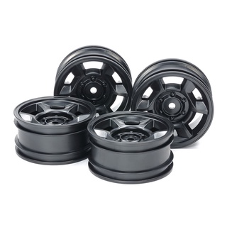 TAMIYA 51688 CC-02 6-SPOKE WHEELS 26mm Offset +4 (Black/4Pcs)