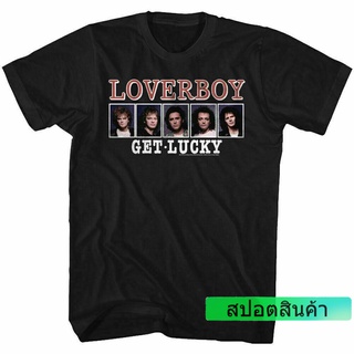 GILDAN ลดราคา เสื้อยืดลําลอง แขนสั้น พิมพ์ลาย Loverboy Get Lucky Rock N Roll Music สําหรับผู้ชาย