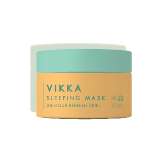 VIKKASKINCARE Sleeping Mask 15g วิกกาสลิปปิ้งมาร์ก ชนิดครีมสูตรอ่อนโยน ปลอบประโลมผิว กระชับรูขุมขน ดูอิ่มน้ำอ่อนเยาว์