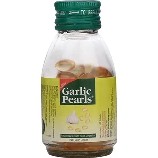 Garlic Pearls น้ำมันกระเทียมสกัด 100 เม็ด หมดอายุ 30/07/2027 ลดไขมัน บำรุงหัวใจ หลอดเลือด