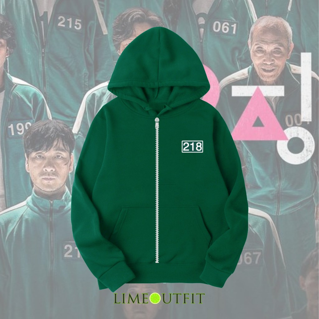 Squid Game 218 Sweater / Jacket / Hoodie - คุณภาพระดับพรีเมียม - -KAOSSABLONSAYA