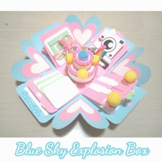 🎁🎉 กล่องระเบิด กล่องของขวัญ ธีมฟ้าใส ⛅🌈 Blue Sky Explosion Box ลูกเล่นเพียบ ✨
