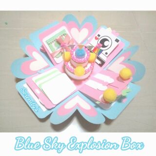 🎁🎉 กล่องระเบิด กล่องของขวัญ ธีมฟ้าใส ⛅🌈 Blue Sky Explosion Box ลูกเล่นเพียบ ✨