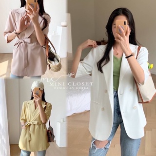 📌ทักก่อนสั่ง📌เสิ้อ Blazer +เชือกผูก oversize อก42” MC