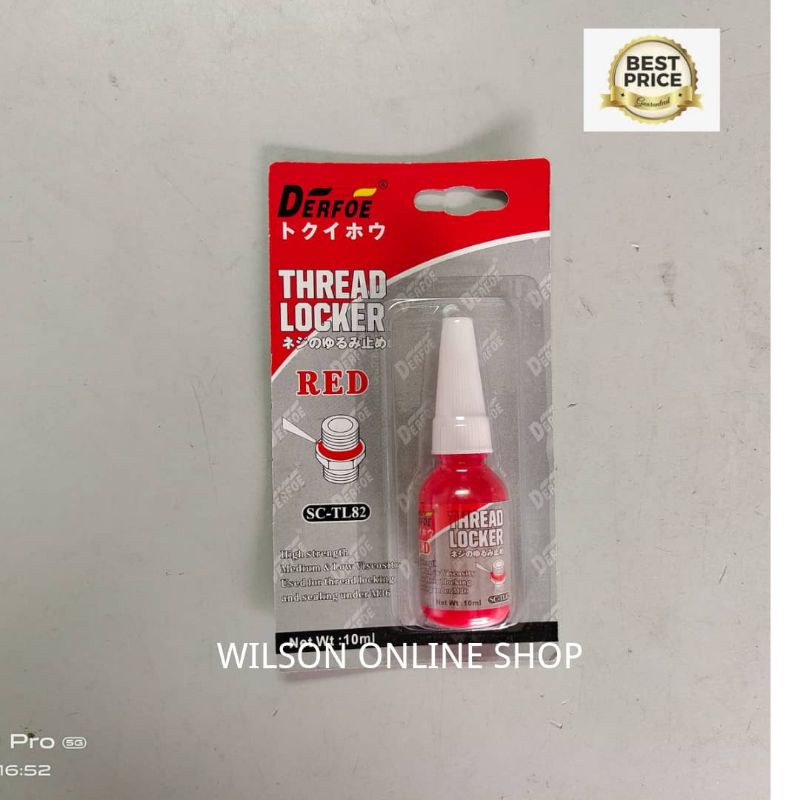 Derfoe Thread Locker(สีแดง)(10ML) คุณภาพสูง