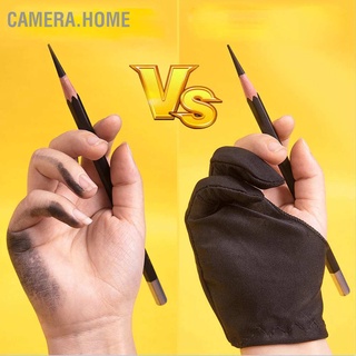 Camera.Home ถุงมือสองนิ้ว ยืดหยุ่นสูง ระบายอากาศ ใส่สบาย สีดํา สําหรับศิลปินวาดภาพ