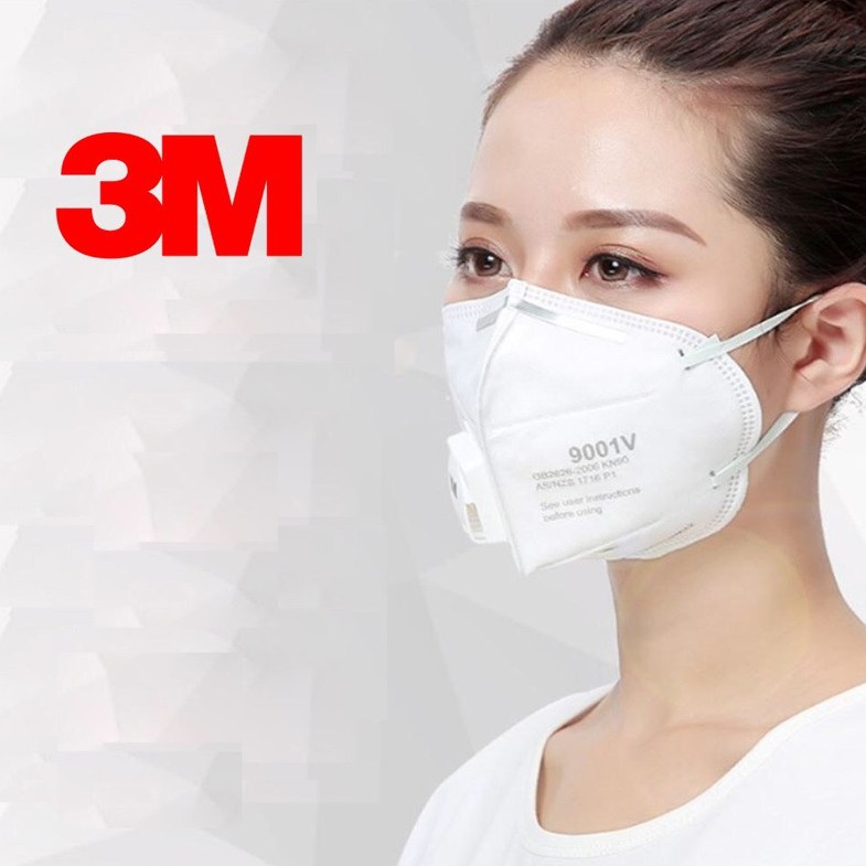 3M 9001V หน้ากาก แบบมีวาล์ว หายใจสะดวก ป้องกันฝุ่น PM2.5 หน้ากากอนามัย สำหรับกิจกรรมกลางแจ้ง