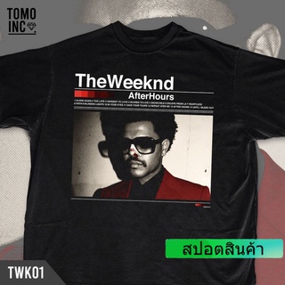 ROUND คอลูกเรือสไตล์สตรีท เสื้อยืด พิมพ์ลาย The WEEKND AFTERHOURS BLACK TOMOINC สําหรับผู้ชาย-4XL