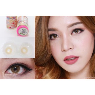 Mini Milin Brown (1)(2) มินิ สีน้ำตาล น้ำตาล Kitty Kawaii ค่าอมน้ำสูง Contact Lens คอนแทคเลนส์ ค่าสายตา สายตาสั้น แฟชั่น