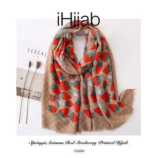 iHijab i12404 ลายสตอเบอรี่ น่ารักมากค่ะ